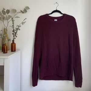 Maroon Gap “Gap For Good” knit sweater NWOT